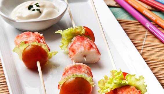 Brocheta de Cangrejo Rojo Real Noruego