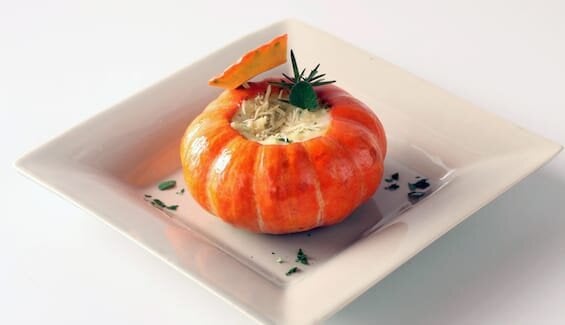 Mini calabazas rellenas de Bacalao Noruego tradicional