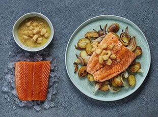 Trucha del Fiordo de Noruega con salsa de manzana