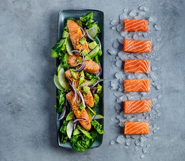 Salmón al horno con limón