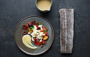 Bacalao salado noruego con Vichyssoise